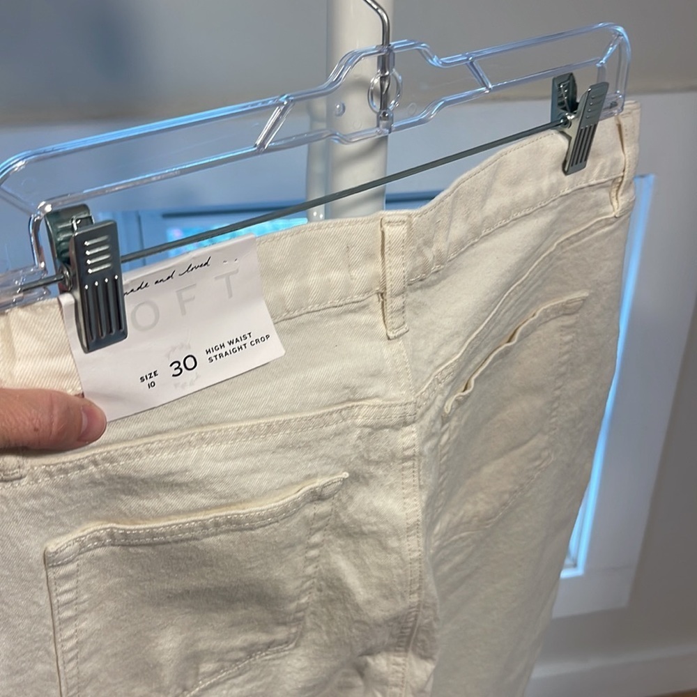 NWT LOFT High Waist Straight Crop Size 30/10 - Picture 3 of 3